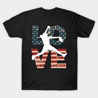 Love American Softballn T-Shirt